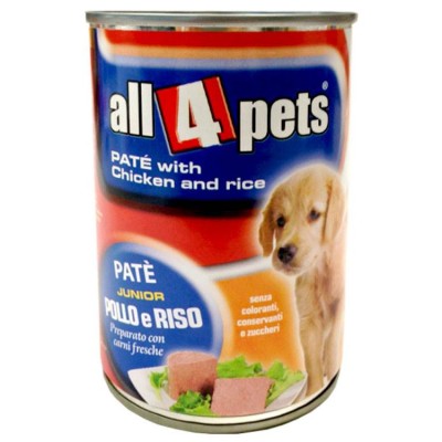 All4pets Dog Food Pate with Chicken And Rice 400 Gms 